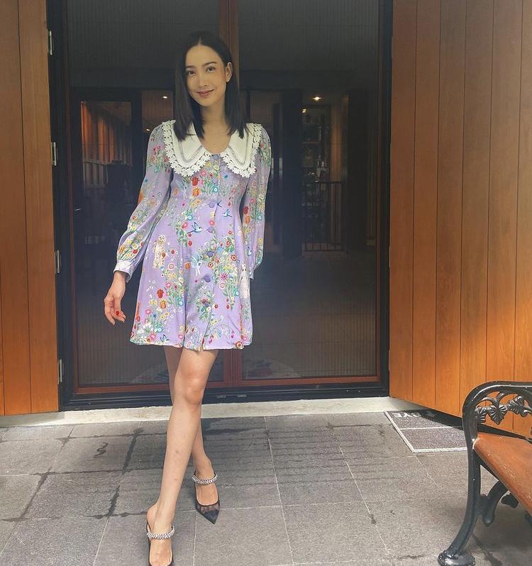 Mỹ nhân Thái Lan phối váy áo hoa đón thu không lo sến súa-3