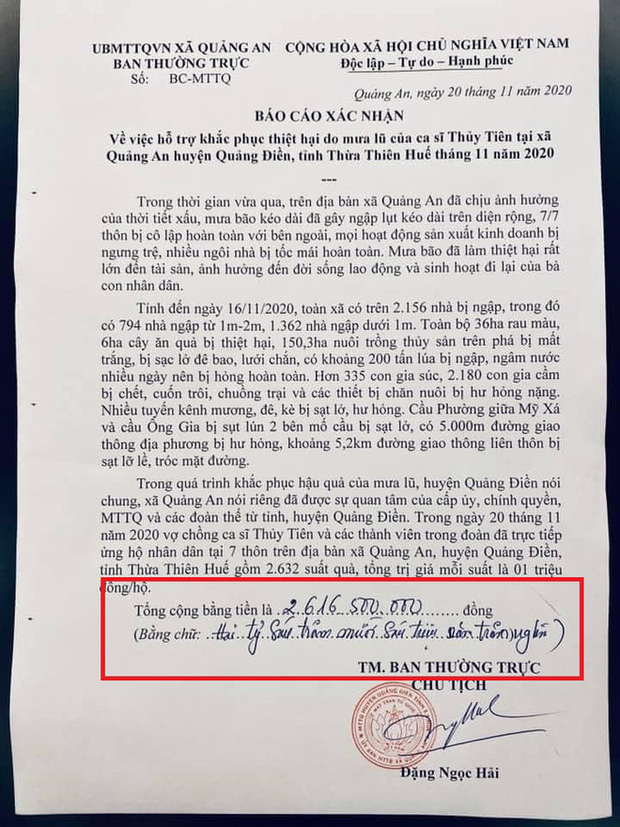 Chính quyền địa phương lên tiếng về những điểm bất thường trong loạt giấy tờ của vợ chồng Thuỷ Tiên, Công Vinh-1