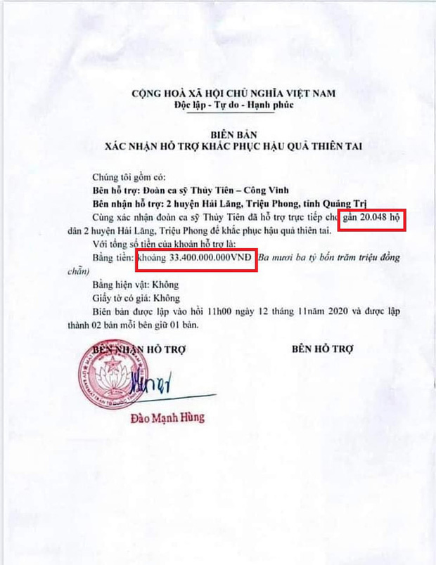 Chính quyền địa phương lên tiếng về những điểm bất thường trong loạt giấy tờ của vợ chồng Thuỷ Tiên, Công Vinh-2