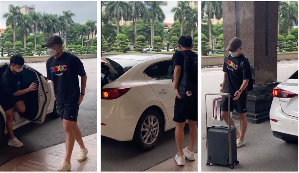 Tranh cãi thái độ của vợ Lương Xuân Trường khi lái ô tô đưa chồng lên tuyển: Lạnh lùng, không nhìn lấy một lần?-1