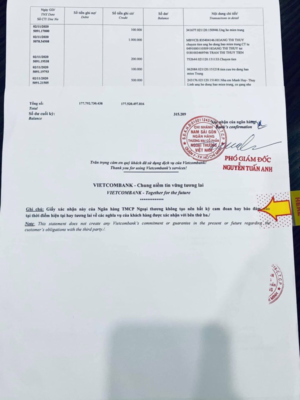 Thuỷ Tiên công bố 18.000 trang sao kê ngân hàng, làm rõ các khoản thu - chi và chốt 1 ý đặc biệt quan trọng-5