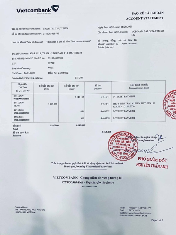 Thuỷ Tiên công bố 18.000 trang sao kê ngân hàng, làm rõ các khoản thu - chi và chốt 1 ý đặc biệt quan trọng-6