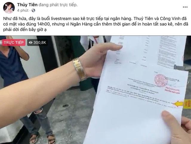 Vợ chồng Thủy Tiên chi tiền khủng trả phí sao kê tài khoản?-1