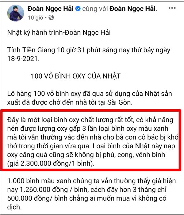 Ông Đoàn Ngọc Hải bị nghi đá xoáy ai đó khi khoe mua 1.000 vỏ bình oxy Nhật cũ xịn gấp 3 lần bình màu xanh-1