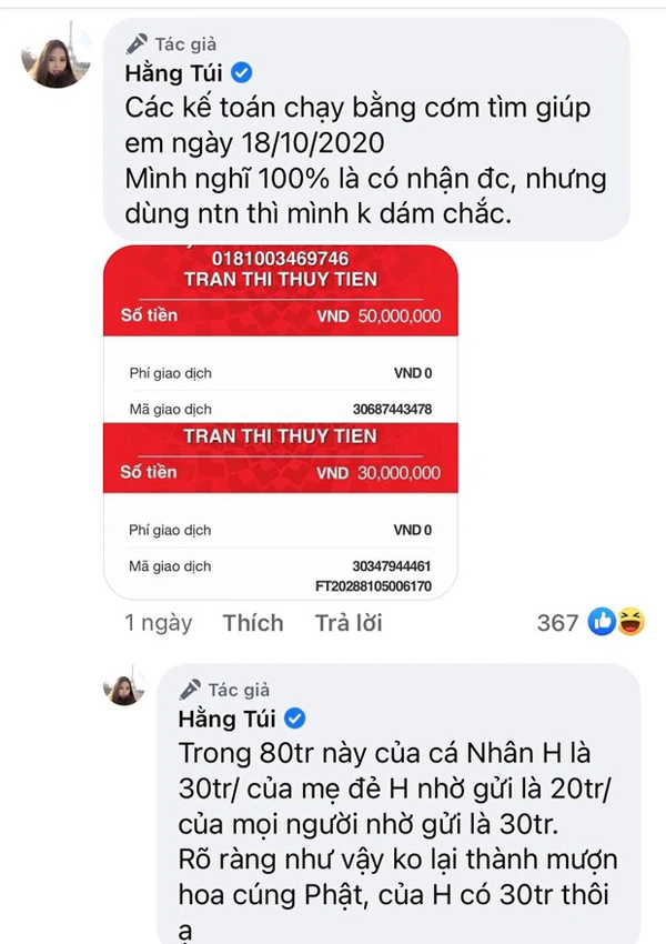 Hằng Túi lên tiếng khi bị mắng ké fame” Thuỷ Tiên, trong vụ nhờ netizen tìm giúp 80 triệu đã chuyển khoản từ thiện-1