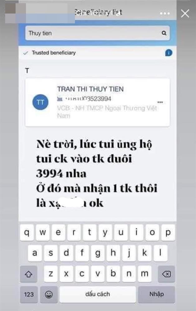 Xuất hiện hình ảnh Thủy Tiên có tới 4 số tài khoản nhận quyên góp từ thiện miền Trung?-1