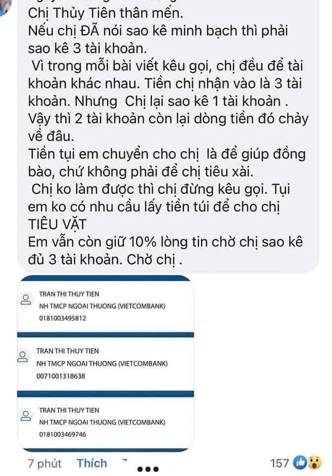 Xuất hiện hình ảnh Thủy Tiên có tới 4 số tài khoản nhận quyên góp từ thiện miền Trung?-3