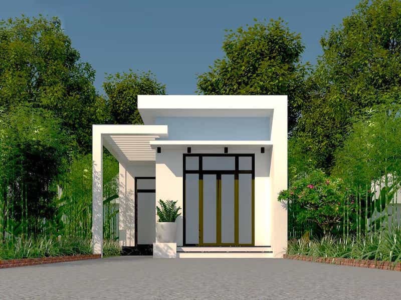 Mẫu nhà ống 1 tầng hiện đại, vừa túi tiền được ưa chuộng ở nông thôn-10