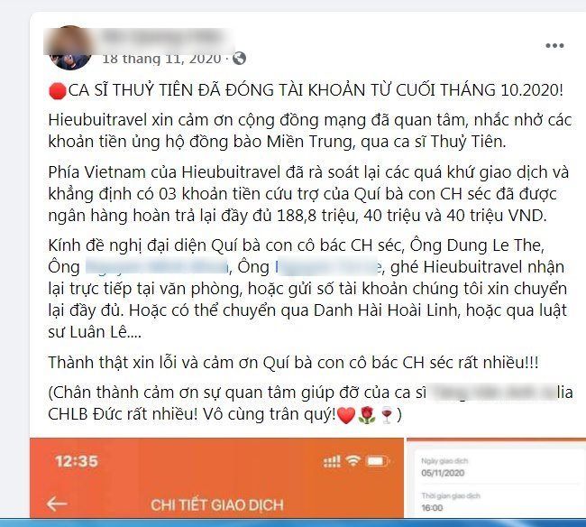 Danh tính người chuyển 188 triệu sau 9 ngày Thủy Tiên đóng tài khoản, số tiền bị treo vì nguyên nhân này-3