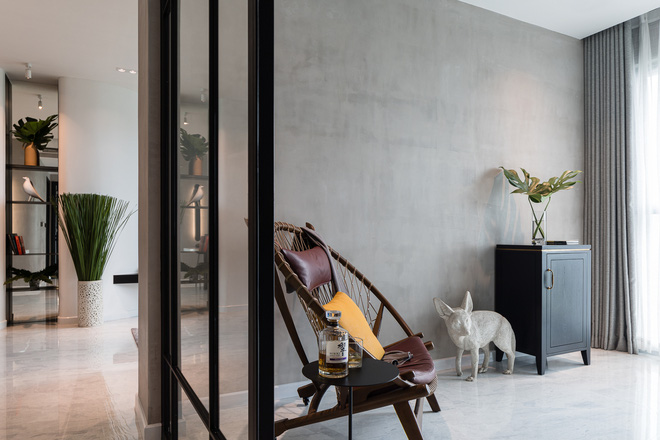 Căn hộ 68m2 phá bỏ hết góc cạnh để thay bằng những đường cong cực ảo, không tham màu sắc những vẫn chất miễn bàn-13