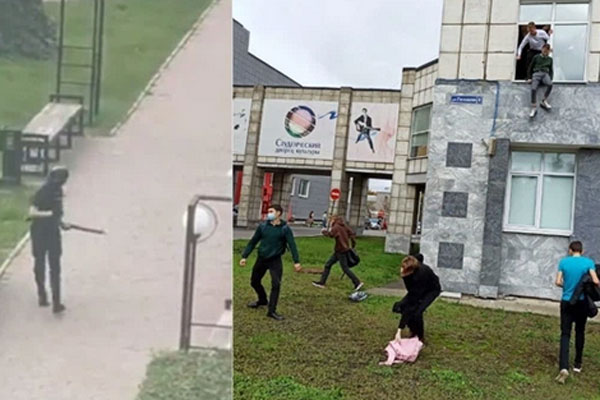 Nóng: Xả súng đẫm máu tại đại học Nga khiến 8 người chết, sinh viên hoảng loạn nhảy lầu bỏ chạy-1