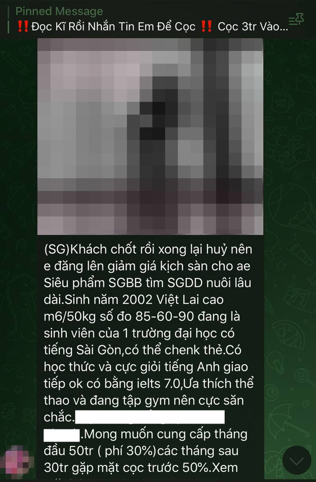 Đột nhập group ngã giá thân xác của các bé 2k4 - 2k5 tìm người bao nuôi: Hét giá 150 triệu/đêm, đặt cọc 50% để gặp, boom hàng thì sale-1