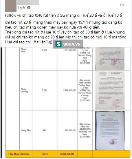 Thủy Tiên sáng rút 20 tỷ tiền mặt ở Sài Gòn, trưa rút 10 tỷ tại Huế, dân mạng phân tích 3 điểm bất thường-1