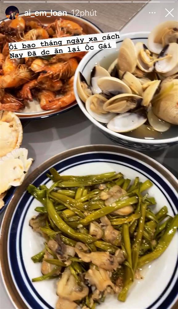 Bà bầu quý tộc Lê Loan ở cữ nhưng ăn uống cực thoải mái, có món khiến ai cũng giật mình-9