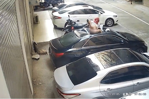 Đang cao trào ân ái với bạn trai, cô gái bất ngờ bị ngã xuống dưới, va trúng nóc xe hơi và cái kết dở khóc dở cười-2