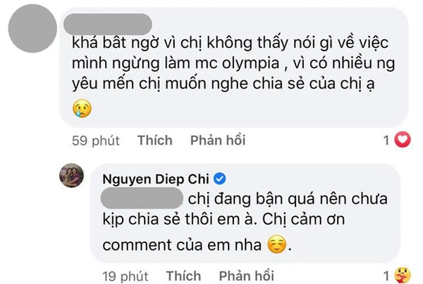 MC Diệp Chi tiết lộ lý do im lặng giữa tin Khánh Vy thay thế mình tại Đường Lên Đỉnh Olympia-2