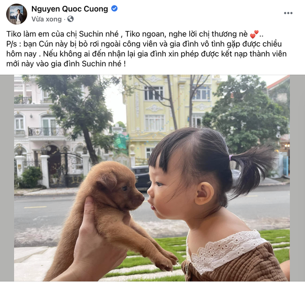 Cường Đô La vừa đón thêm thành viên mới bị bỏ rơi ngoài công viên, ái nữ Suchin mới 1 tuổi đã có em rồi!-1