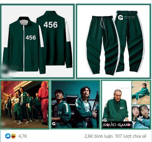 Bắt trend cực mạnh: Bộ đồ nỉ Squid Game bán đầy trên mạng giá hời-4