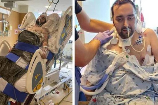 Người đàn ông bị Covid 