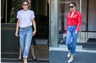 Kiểu quần jeans yêu thích của Victoria Beckham lại khiến cô bị dìm chân 'ngắn một mẩu', chị em thấy thì đừng mua