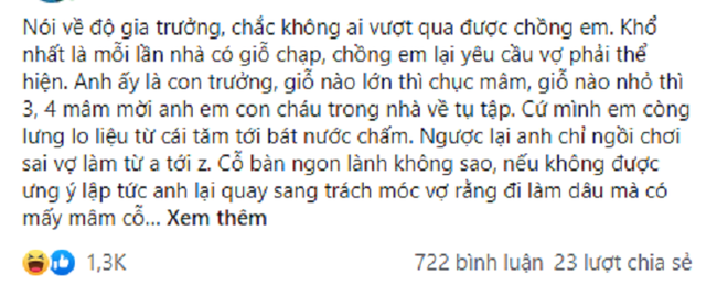 Chồng giao làm 4 mâm cỗ còn dặn không xong đừng trách, hôm sau việc khác thường diễn ra trong bếp mà anh ta vã mồ hôi-1