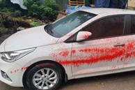 Hà Nội: Hàng loạt xe ô tô bị tạt sơn đỏ trong Khu đô thị Trung Văn