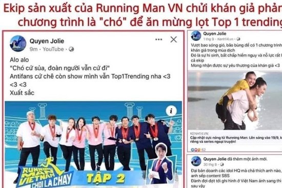 Dân mạng đồng loạt vote 1 sao cho page của công ty sản xuất Running Man tại Việt Nam sau khi bị cho là có phát ngôn chửi khán giả là “chó”