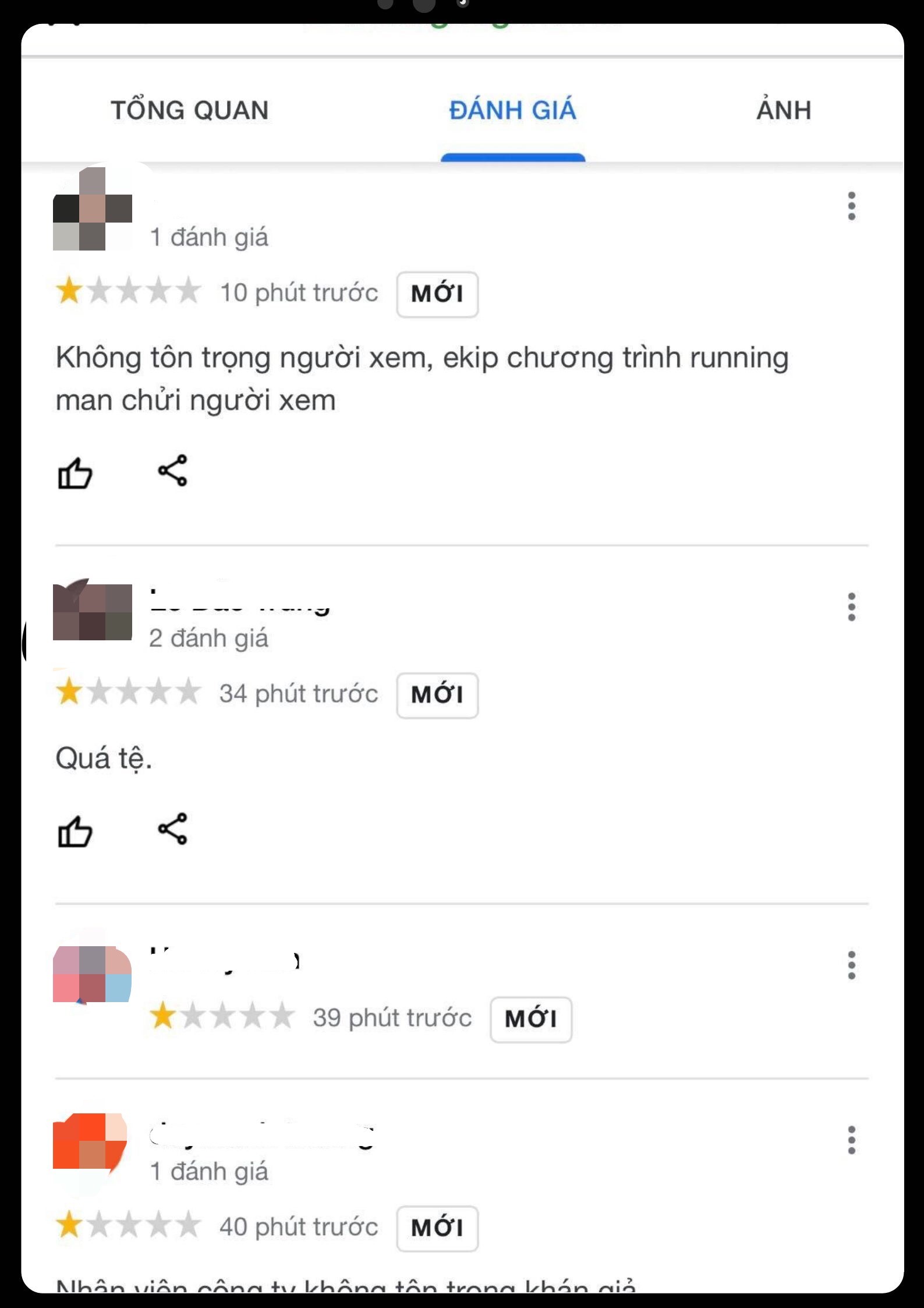Dân mạng đồng loạt vote 1 sao cho page của công ty sản xuất Running Man tại Việt Nam sau khi bị cho là có phát ngôn chửi khán giả là chó”-5
