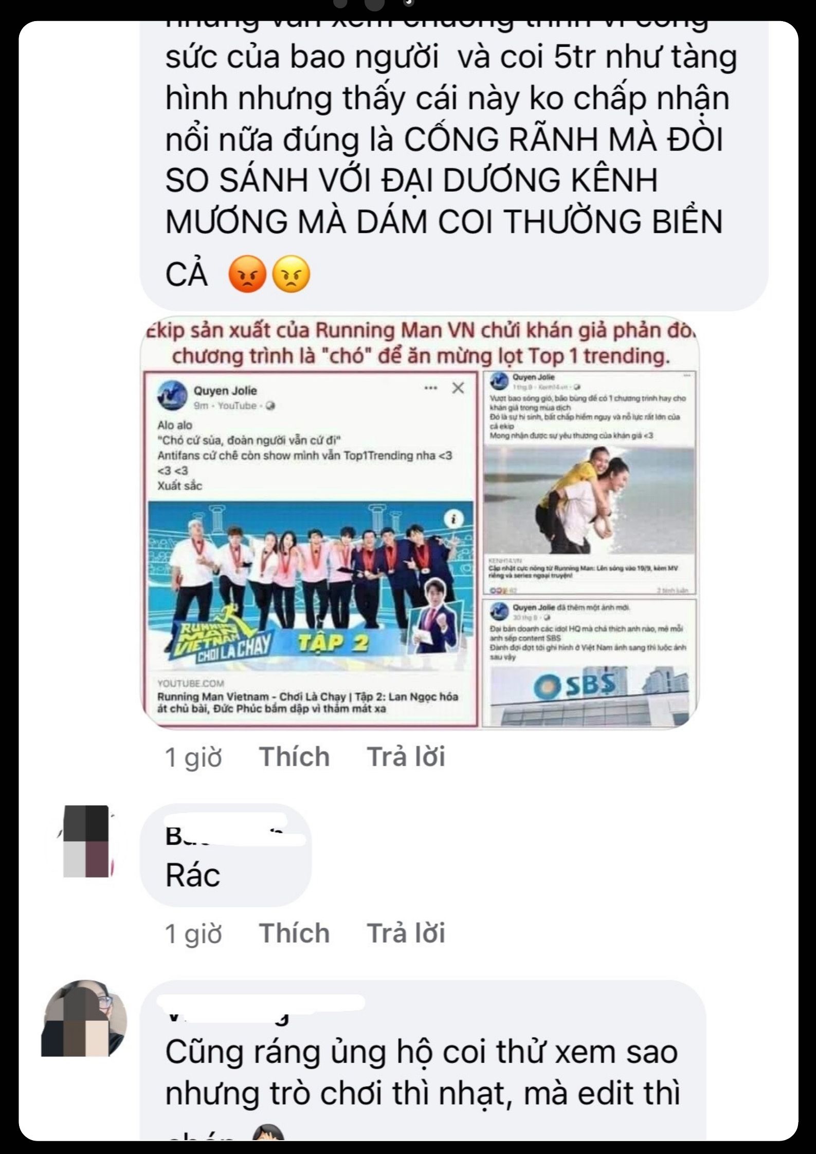 Dân mạng đồng loạt vote 1 sao cho page của công ty sản xuất Running Man tại Việt Nam sau khi bị cho là có phát ngôn chửi khán giả là chó”-3