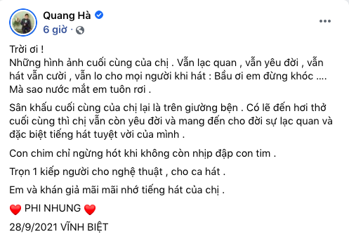 Hé lộ những hình ảnh cuối cùng của Phi Nhung khi điều trị Covid-19: Đeo ống thở nhưng vẫn lạc quan hát tặng khán giả-3