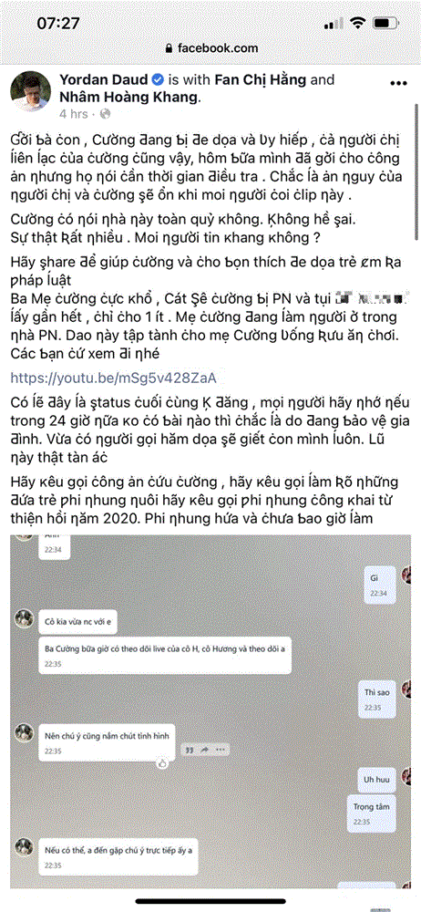 Cậu IT” Nhâm Hoàng Khang đăng status tiếc thương Phi Nhung sau ồn ào kêu cứu cho Hồ Văn Cường: Chị đi em cũng ngỡ ngàng-2