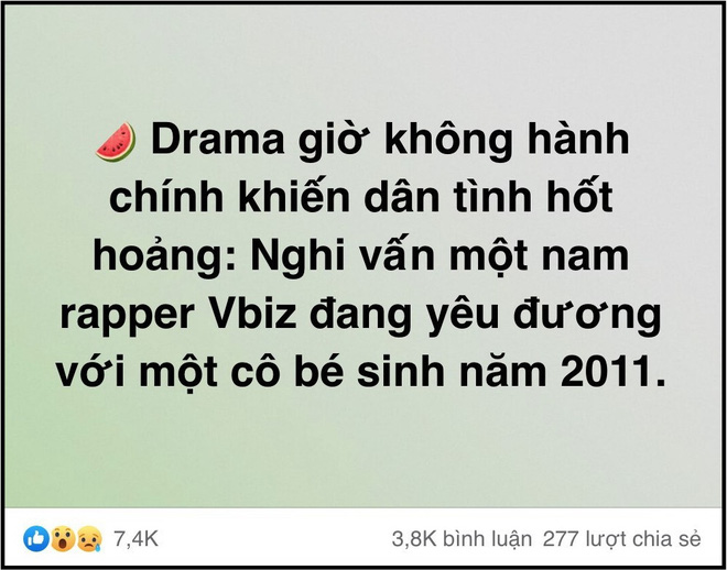 Nam rapper lên tiếng về nghi vấn yêu đương với bé gái 10 tuổi chấn động” MXH-1