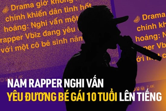 Nam rapper lên tiếng về nghi vấn yêu đương với bé gái 10 tuổi “chấn động” MXH