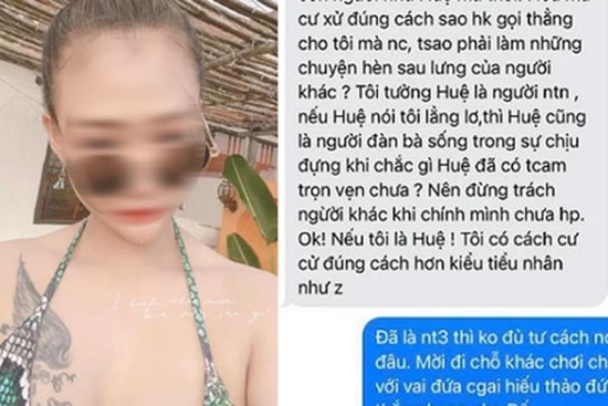 Tiểu tam công khai nhắn tin 