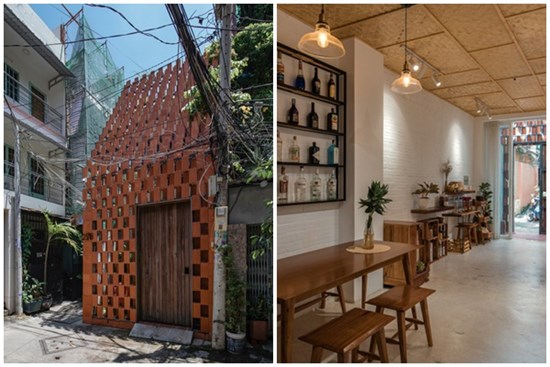 Xiêu lòng với ngôi nhà 30m2 sâu trong hẻm nhỏ Sài Gòn, mặt tiền toàn gạch gốm hút gió và ánh sáng trên cả tuyệt vời