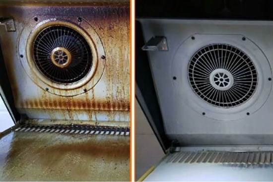 Dù máy hút mùi có bẩn đến đâu, không cần tháo dỡ, chỉ một chai Coca là sạch sẽ ngay