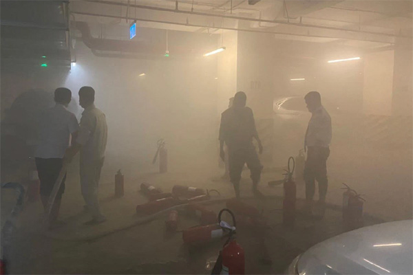 Chờ đèn xanh đèn đỏ, ô tô cháy đùng đùng suýt bén lửa sang xe bên cạnh-1