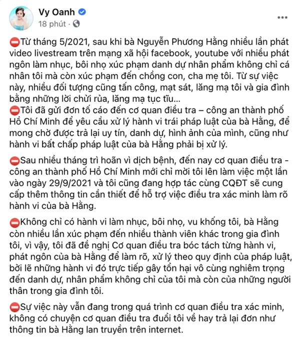 NÓNG: Vy Oanh tung rõ tiến trình kiện tụng CEO Đại Nam, khẳng định không có chuyện bị cơ quan điều tra đuổi về-1