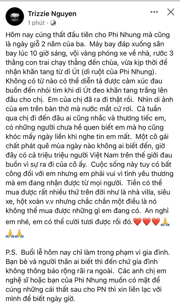 Lễ cúng thất đầu của ca sĩ Phi Nhung ở Mỹ: Con gái ruột và vợ cũ Bằng Kiều đội tang, Thanh Thảo - Thu Hoài cùng dàn sao Việt đến chia buồn-2