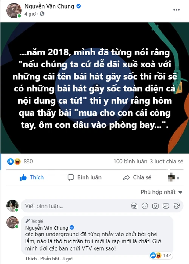 NS Nguyễn Văn Chung chỉ trích bản rap dung tục về bố chồng - nàng dâu, netizen cũng phẫn nộ: Càng ngày càng trụy lạc!-1