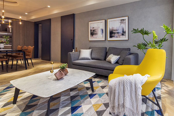 Căn hộ đáng yêu với những mảng màu gradient đặc sắc, độc lạ mà tinh tế-16