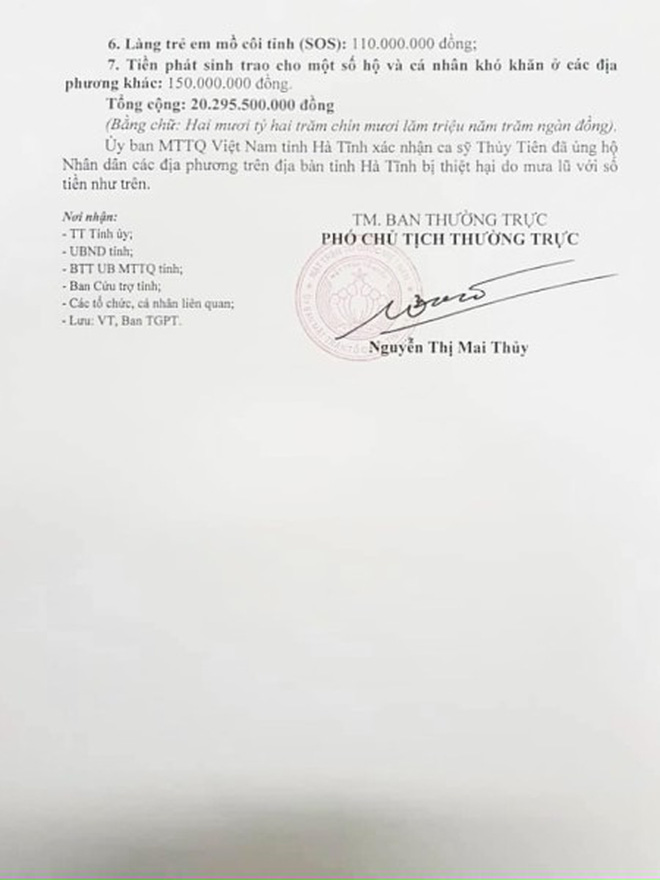 Chính quyền Hà Tĩnh xác nhận đã nhận hơn 40 tỷ đồng từ tiền Thuỷ Tiên quyên góp, so với sao kê liệu có trùng khớp?-3