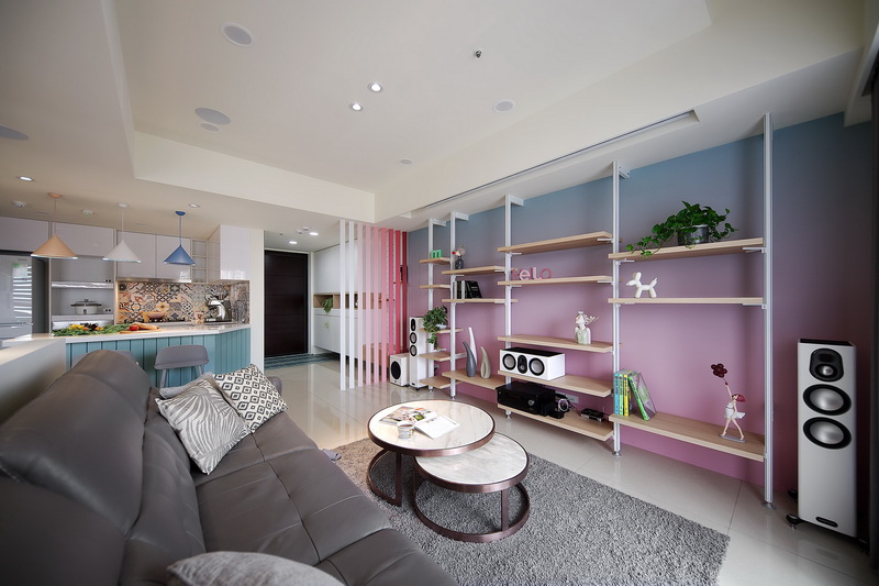 Căn hộ đáng yêu với những mảng màu gradient đặc sắc, độc lạ mà tinh tế-6