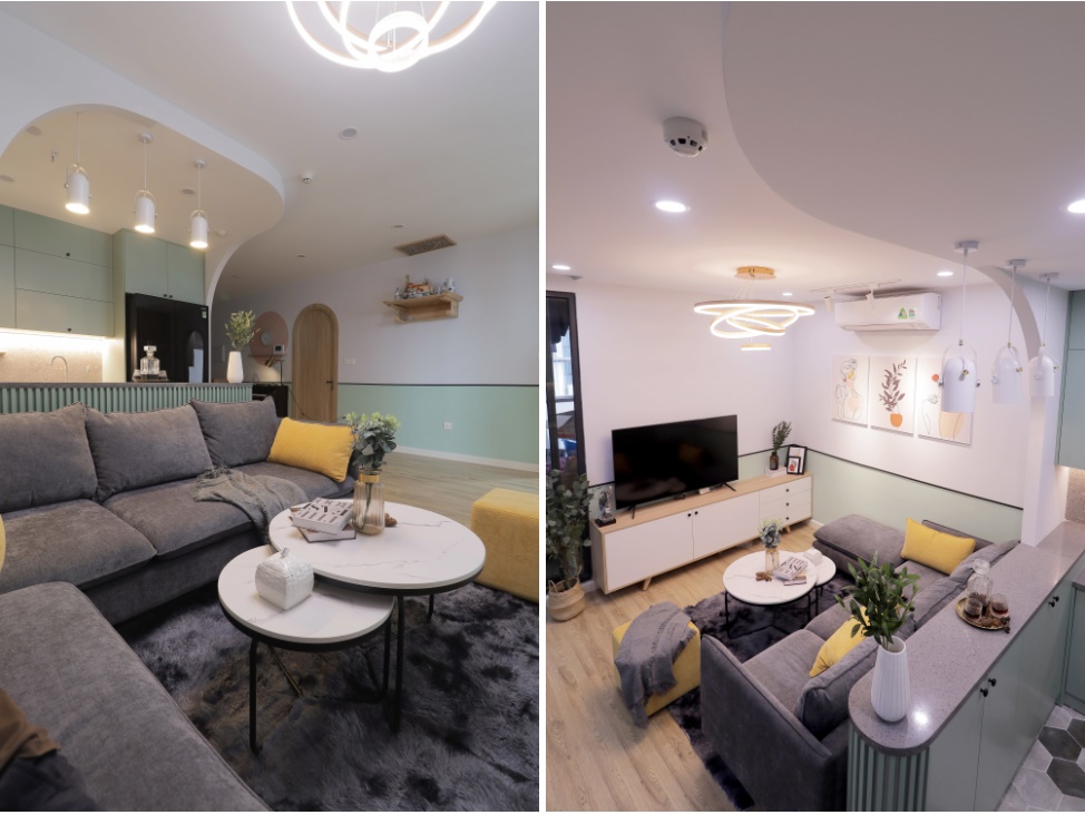 Gia chủ quanh năm thư thái nhờ thiết kế căn hộ Vintage màu xanh mint-3