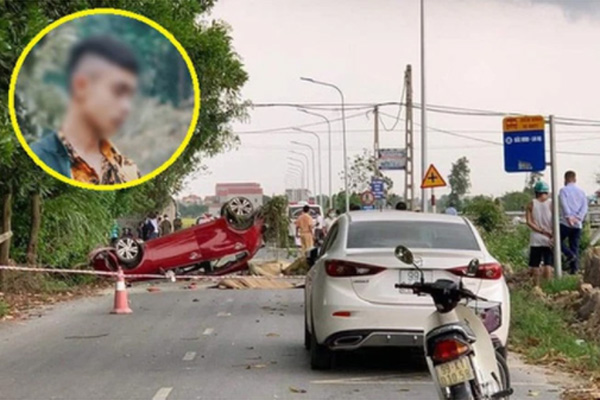 Người đàn ông đi xe máy ‘lắc lư’ đầm sầm vào container đang dừng đỗ-1