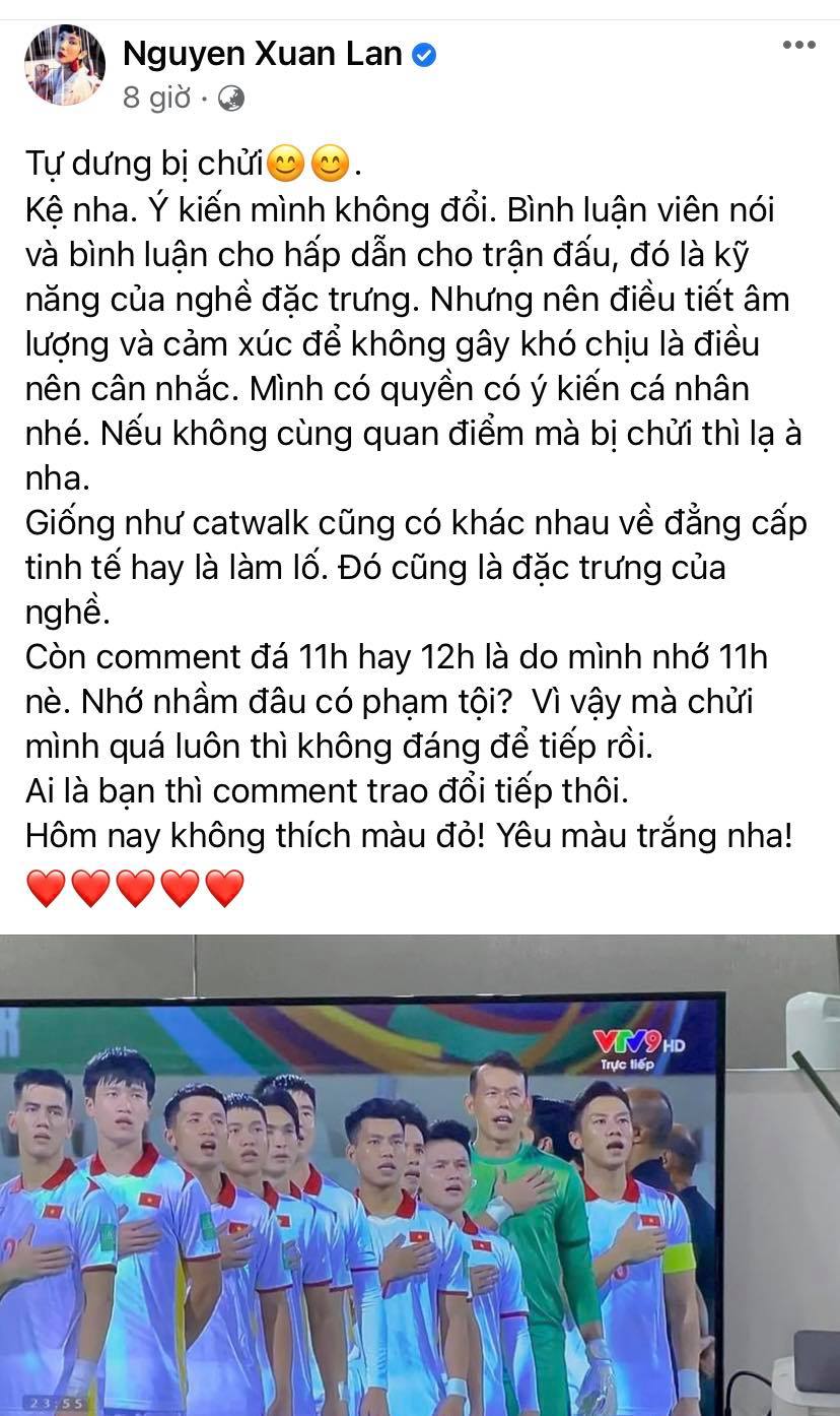 Bị ném đá vì chê bình luận viên bóng đá, Xuân Lan phản ứng thế nào?-5