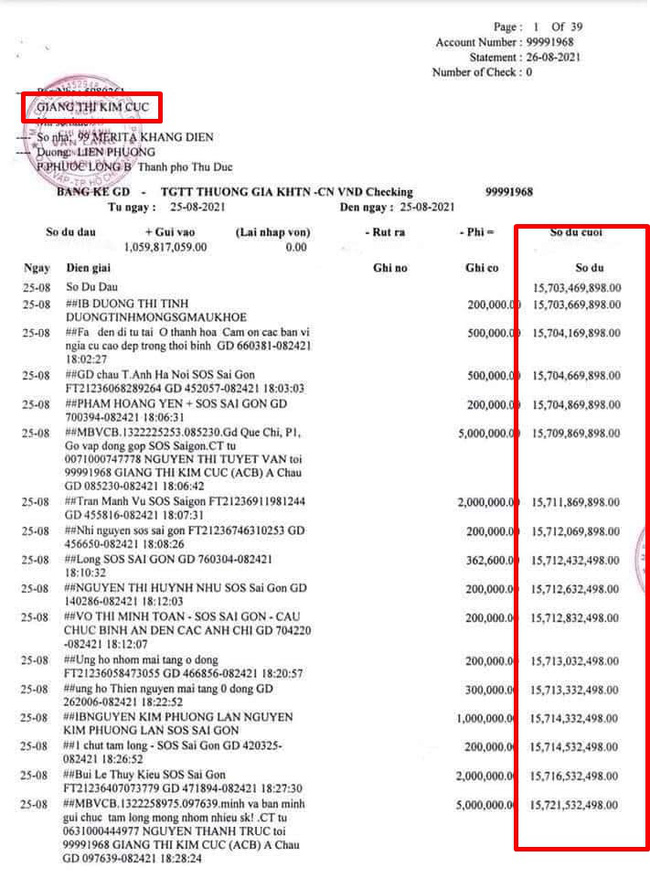 Giang Kim Cúc phân trần vụ lộ sao kê quỹ có số dư gần 20 tỷ nhưng vẫn liên tục livestream than hết tiền-2