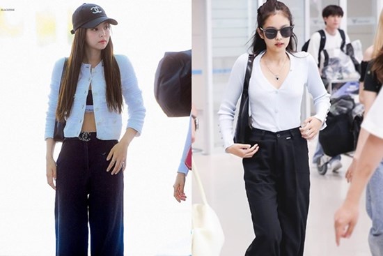 Jennie sắm đồ đơn giản hơn bạn nghĩ, chỉ mua quần đen ống rộng mà phối được hẳn 8891 bộ đồ