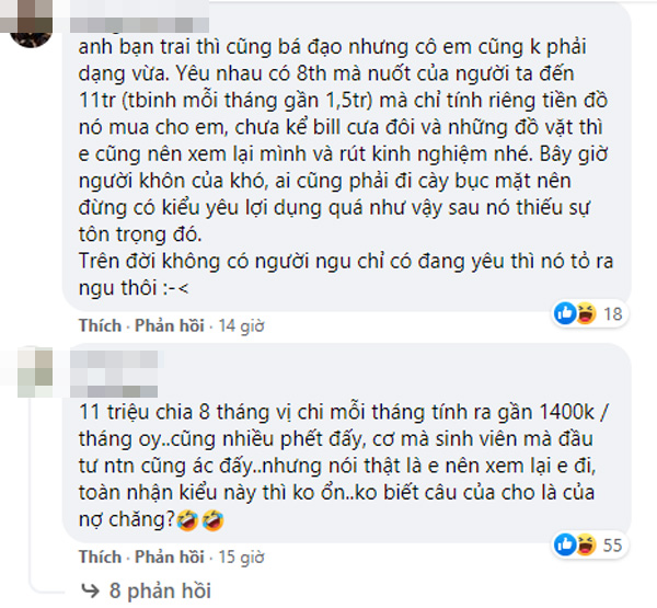 Nói lời chia tay, cô gái bất ngờ nhận cả sấp hóa đơn tình phí” kèm bảng excel thống kê từ bạn trai: Trả hết đi rồi làm gì thì làm?”-3