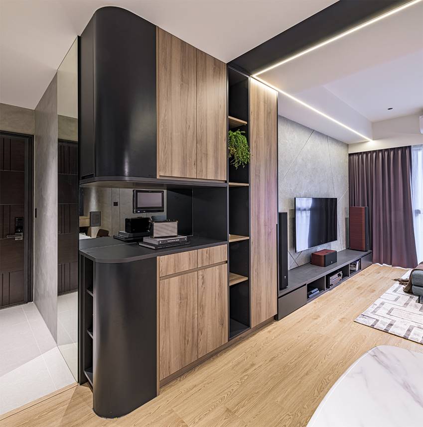 Căn hộ nhỏ với những yếu tố hình vòng cung ấn tượng, đem đến không gian sống mềm mại và thư thái-6